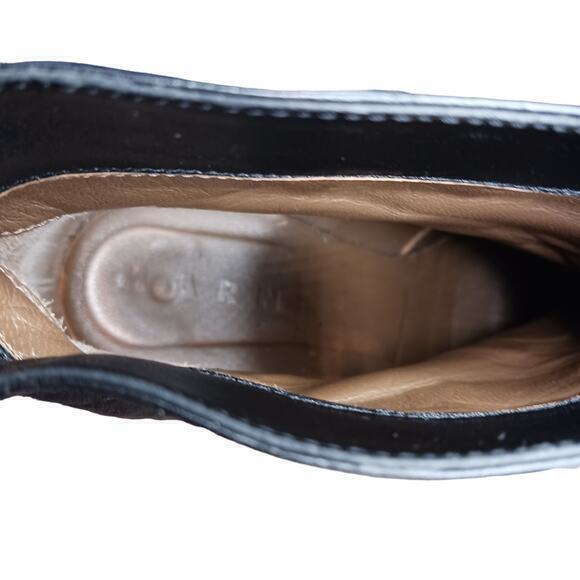 MARNI Ankle Booties Moto Biker Heeled Boots Black Soft Leather Size 38 8 - Picture 10 of 16